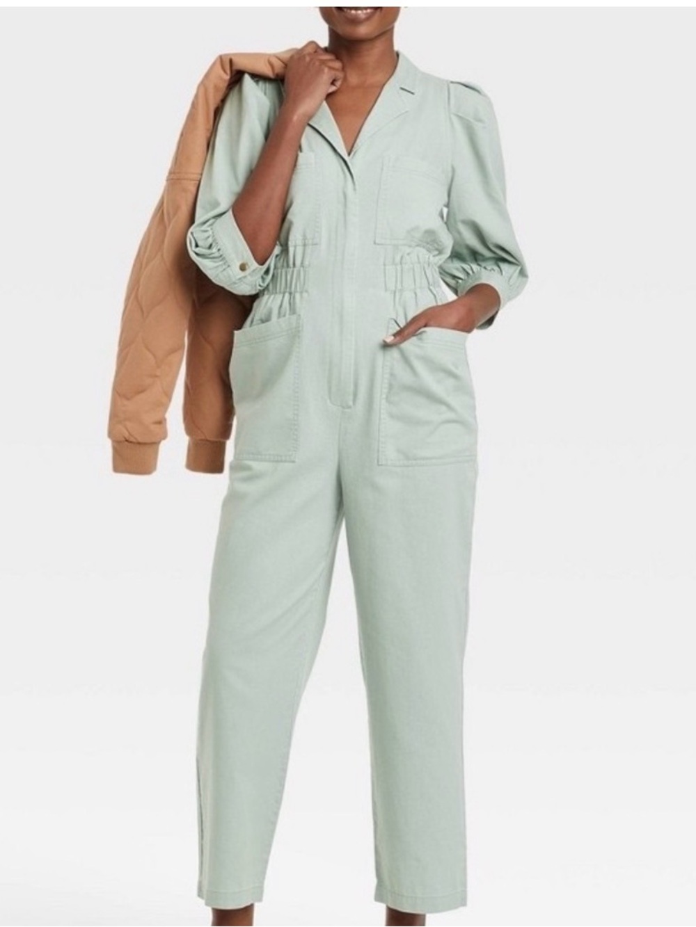 Universal Thread Light Mint Utility Jumpsuit with Patch Pockets SZ 10 NWOT